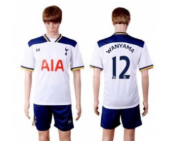 Tottenham Hotspur #12 Wanyama White Home Soccer Club Jersey