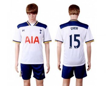 Tottenham Hotspur #15 Dier White Home Soccer Club Jersey