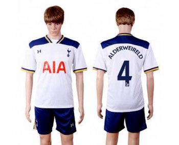 Tottenham Hotspur #4 Alderweireld White Home Soccer Club Jersey