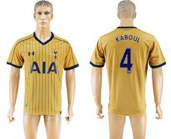 Tottenham Hotspur #4 Kaboul Sec Away Soccer Club Jersey