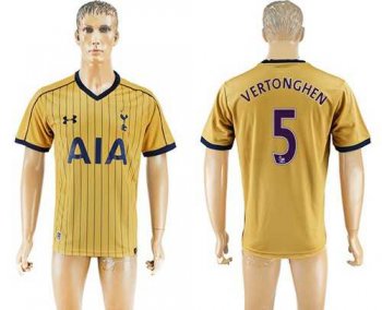 Tottenham Hotspur #5 Vertonghen Sec Away Soccer Club Jersey