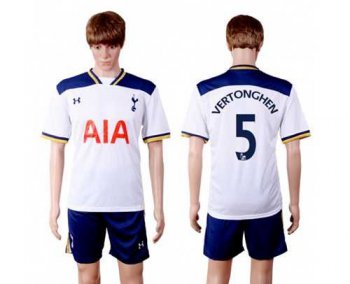 Tottenham Hotspur #5 Vertonghen White Home Soccer Club Jersey