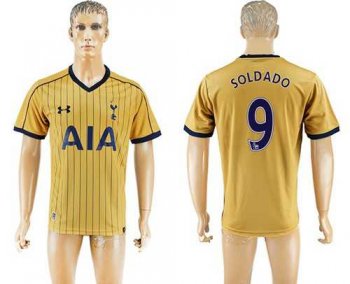 Tottenham Hotspur #9 Soldado Sec Away Soccer Club Jersey