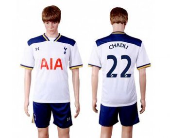 Tottenham Hotspur #22 Chadli White Home Soccer Club Jersey