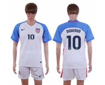 USA #10 Diskerud Home Soccer Country Jersey