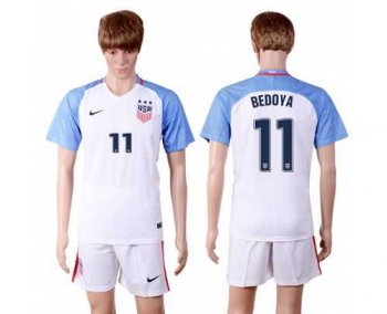 USA #11 Bedoya Home(Three Star) Soccer Country Jersey