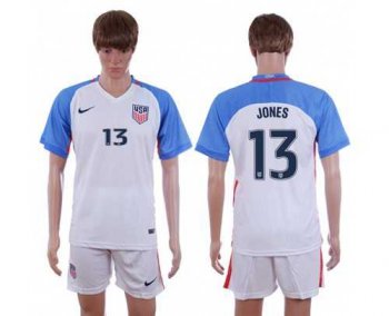 USA #13 Jones Home Soccer Country Jersey