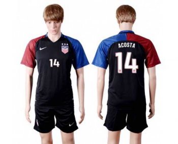 USA #14 Acosta Away(Three Star) Soccer Country Jersey