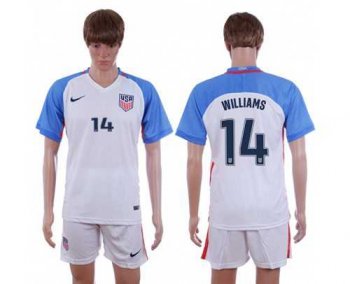 USA #14 Williams Home Soccer Country Jersey