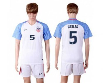 USA #5 Besler Home(Three Star) Soccer Country Jersey