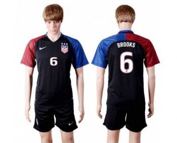 USA #6 Brooks Away(Three Star) Soccer Country Jersey