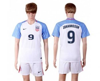 USA #9 Johannsson Home(Three Star) Soccer Country Jersey