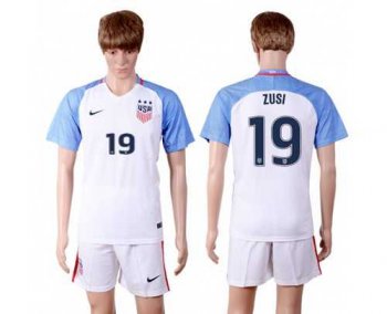 USA #19 Zusi Home(Three Star) Soccer Country Jersey