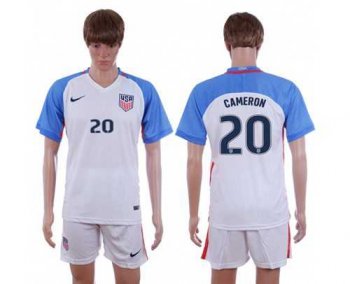 USA #20 Cameron Home Soccer Country Jersey