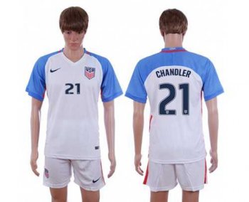 USA #21 Chandler Home Soccer Country Jersey