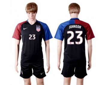 USA #23 Johnson Away(Three Star) Soccer Country Jersey