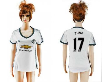 Women's Manchester United #17 Blind Sec Away Soccer Club Jersey