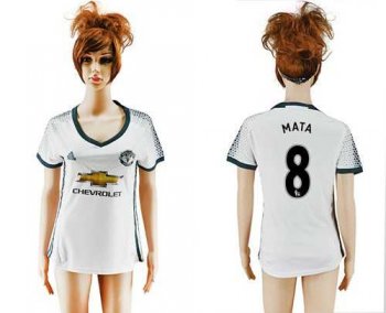 Women's Manchester United #8 Mata Sec Away Soccer Club Jersey