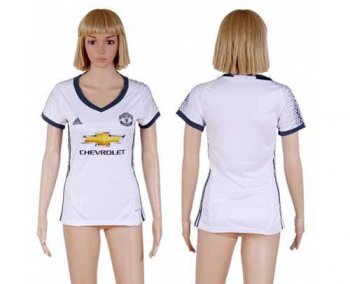 Women's Manchester United Blank Sec Away Soccer Club Jersey