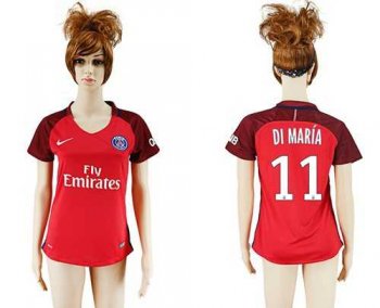 Women's Paris Saint-Germain #11 Di Maria Away Soccer Club Jersey