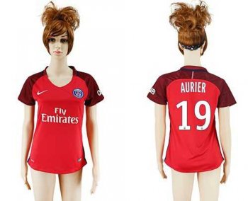 Women's Paris Saint-Germain #19 Aurier Away Soccer Club Jersey