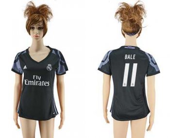 Women's Real Madrid #11 Bale Sec Away Soccer Club Jersey