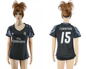 Women's Real Madrid #15 F.Coentrao Sec Away Soccer Club Jersey