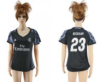 Women's Real Madrid #23 Beckham Sec Away Soccer Club Jersey