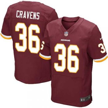 Men's Nike Washington Redskins #36 Su'a Cravens Elite Burgundy Red Team Color NFL Jersey