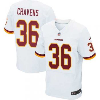 Men's Nike Washington Redskins #36 Su'a Cravens Elite White NFL Jersey