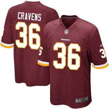 Men's Nike Washington Redskins #36 Su'a Cravens Game Burgundy Red Team Color NFL Jersey