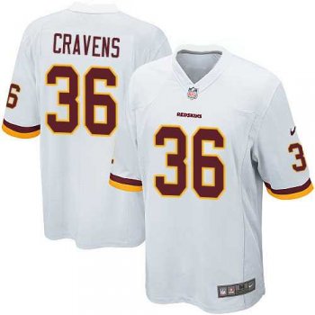 Men's Nike Washington Redskins #36 Su'a Cravens Game White NFL Jersey