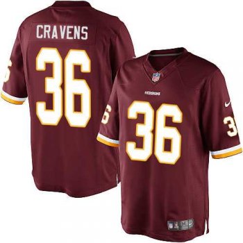 Men's Nike Washington Redskins #36 Su'a Cravens Limited Burgundy Red Team Color NFL Jersey