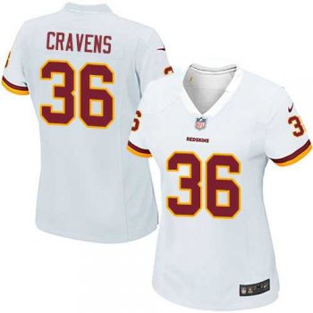 Women's Nike Washington Redskins #36 Su'a Cravens Game White NFL Jersey