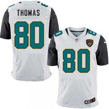 Nike Jacksonville Jaguars #80 Julius Thomas White Men's Stitched NFL Elite Jerse