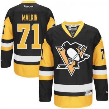 Men's Pittsburgh Penguins #71 Evgeni Malkin Reebok Black Premier Jersey