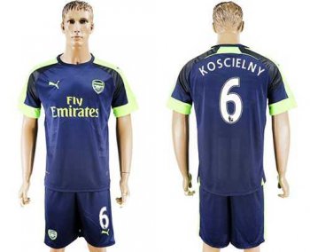 Arsenal #6 Koscielny Sec Away Soccer Club Jersey