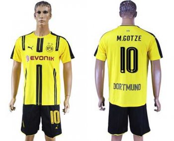 Dortmund #10 M.Gotze Home Soccer Club Jersey