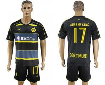 Dortmund #17 Aubameyang Away Soccer Club Jersey