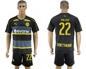 Dortmund #22 Pulisic Away Soccer Club Jersey