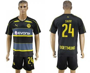 Dortmund #24 Sarr Away Soccer Club Jersey