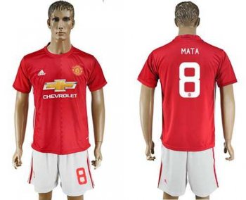 Manchester United #8 Mata Home League Soccer Club Jersey