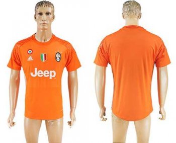 Juventus Blank Orange Goalkeeper Soccer Club Jersey