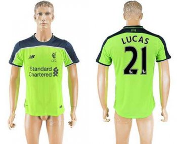 Liverpool #21 Lucas Sec Away Soccer Club Jersey