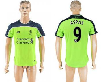 Liverpool #9 Aspas Sec Away Soccer Club Jersey