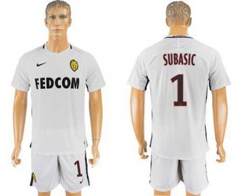 Monaco #1 Subasic Away Soccer Club Jersey