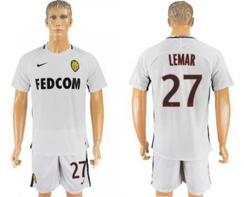 Monaco #27 Lemar Away Soccer Club Jersey