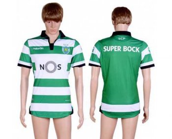 Sporting Lisbon Blank Home Soccer Club Jersey