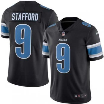 Men's Detroit Lions #9 Matthew Stafford Nike Black Color Rush Limited Jersey