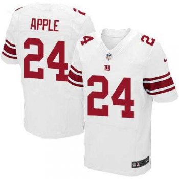 Nike New York Giants #24 Eli Apple White Men's Stitched NFL Elite Jersey